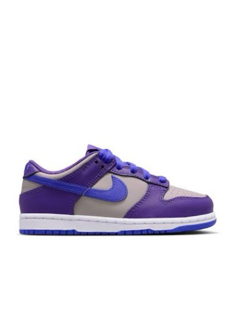 PREOWNED Nike Dunk Low Unisex Purple/Gray/White Leather Sneaker Toddler Sz: 10C